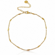 Pulseras tobillera Acero Inox eslabón Dorado