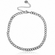 Pulseras tobillera Acero Inox eslab&oacute;n Plateado
