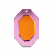 Colgantes llamativos octógono Rosa metálico-naranja