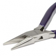 Beadsmith Alicate de punta plana con muelle Plateado