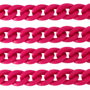 Cadena acrílico 22mm mate Rosa magenta
