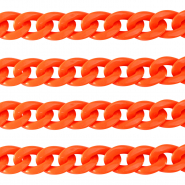 Cadena acrílico 18mm brillante Naranja neón