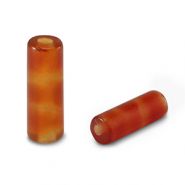 Piedras naturales &Aacute;gate tubo Rojo-naranja