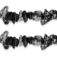 Abalorios chips Obsidiana Negro-antracita m&aacute;rmol