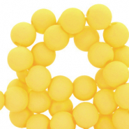 Abalorios acr&iacute;licos 6 mm Amarillo ardiente