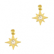 Colgantes Acero Inox estrella Dorado