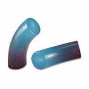 Abalorios acr&iacute;licos tubo Azul