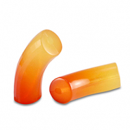 Abalorios acr&iacute;licos tubo Naranja