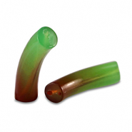 Abalorios acr&iacute;licos tubo Verde