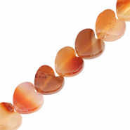 Piedras naturales coraz&oacute;n Naranja confortante