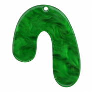 Colgantes de resina org&aacute;nico Verde esmeralda