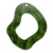 Colgantes de resina org&aacute;nico Verde musgo