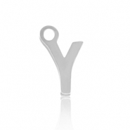 Colgantes Acero Inox letra Y Plateado