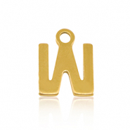Colgantes Acero Inox letra W Dorado