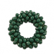Colgantes faceteados 32mm Verde oscuro