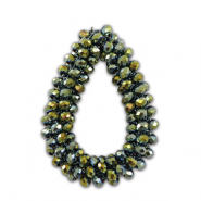 Colgantes faceteados gota Verde oliva