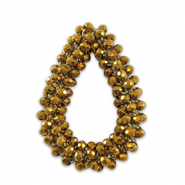 Colgantes faceteados gota Dorado