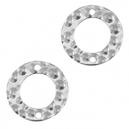 Colgantes / entrepieza Acero Inox 15mm Plateado
