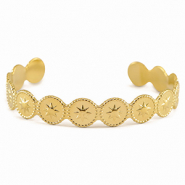 Pulseras Acero Inox bangle estrella Dorado