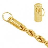 Fornituras Acero Inox terminal para cadena cordón jasseron Dorado