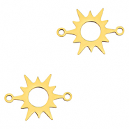 Colgantes Acero Inox entrepieza sol Dorado