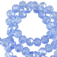 Abalorios faceteados disco 3x3mm Azul finley-revestimiento pearl shine