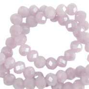 Abalorios faceteados disco 4x3mm Lavanda niebla-revestimiento pearl shine