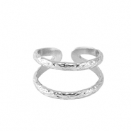Anillos Acero Inox Plateado