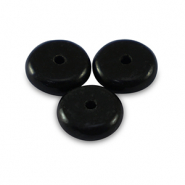 Piedras naturales Ágate rondeles 6mm Negro