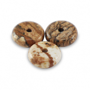 Piedras naturales Jaspe Dálmata rondeles 6mm Marrón del desierto