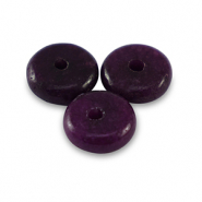 Piedras naturales Mármol y Calcita rondeles 6mm Púrpura oscuro