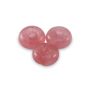 Piedras naturales Mármol y Calcita rondeles 4mm Rosa frambuesa