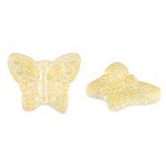 Abalorios de cristal mariposa Amarillo