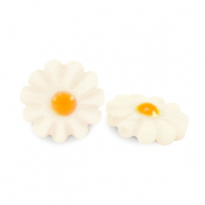 Abalorios conchas flor Blanco-amarillo naranja