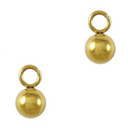 Colgantes Acero Inox bola 4mm Dorado