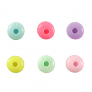 Abalorios con look acrílico disco Multicolor pastel