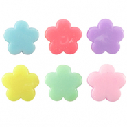 Abalorios con look acrílico flor Multicolor pastel