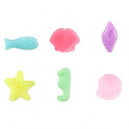 Abalorios con look acrílico animales marinos Multicolor pastel