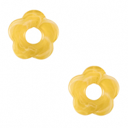 Colgantes acr&iacute;licos flor Amarillo