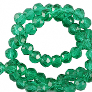Abalorios faceteados disco 6x4mm Verde ed&eacute;n