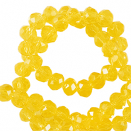 Abalorios faceteados disco 4x3mm Amarillo fresia