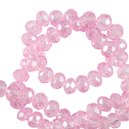 Abalorios faceteados disco 3x2mm Rosa azalea
