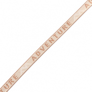 Cinta con texto "adventure" Beige-marr&oacute;n