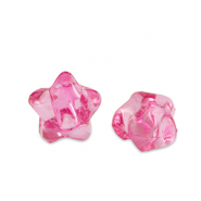 Abalorios acr&iacute;licos estrella Rosa magenta transparente