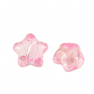 Abalorios acr&iacute;licos estrella Rosa transparente