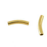 Abalorios Acero Inox tubo 20mm Dorado