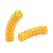 Abalorios acr&iacute;licos tubo espiral Amarillo spectra