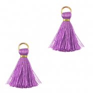 Borlas 2cm Dorado-púrpura paisley