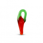 Colgantes de cristal pimiento Rojo-verde