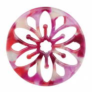 Colgantes de resina mandala Multicolor rosa
